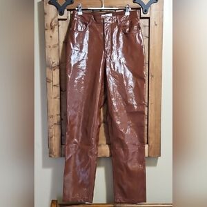 Abercrombie Metallic Brown High Rise Straight Pants 29/8